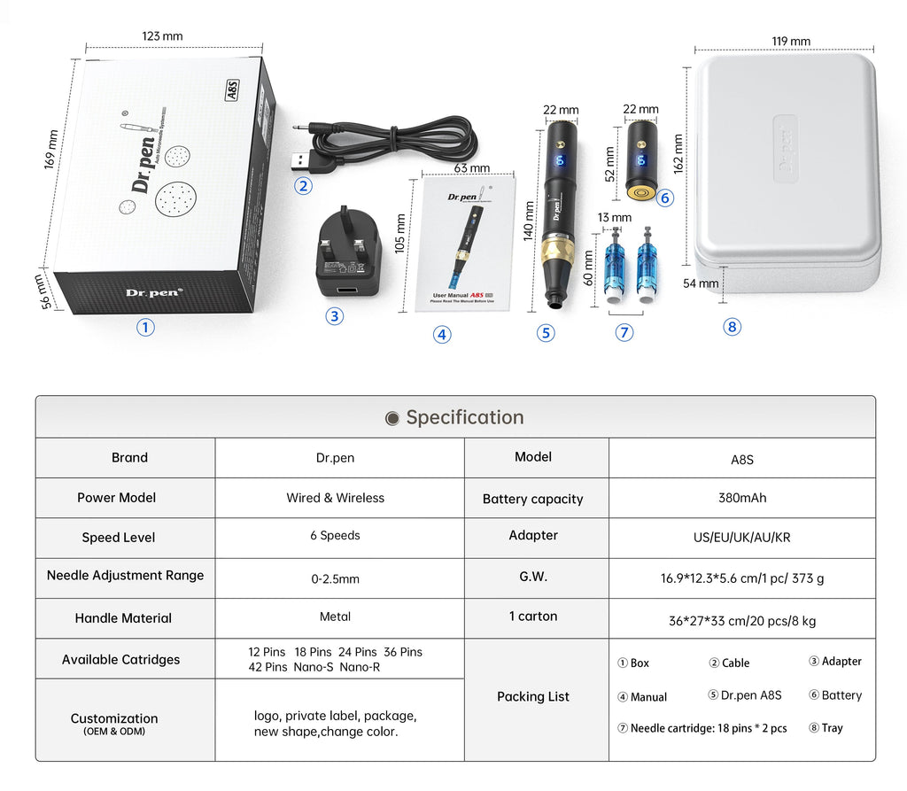 Sichuan Palace Dr. Pen A8S Ultima Pro Microneedling Pen